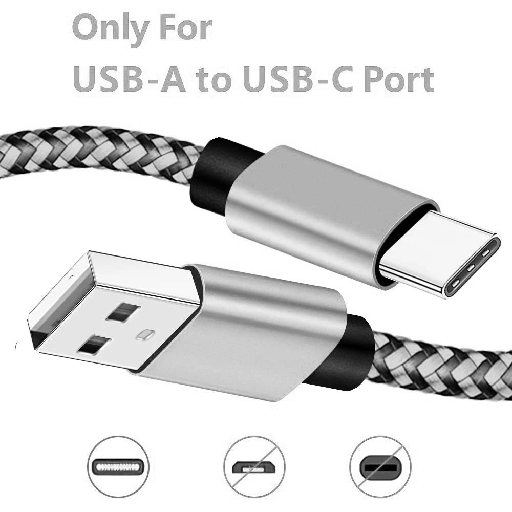 USB Type C Cable - Sync 2.4A Fast 1M 2M 3M Charging Nylon Braided Wire Charger Cable For Samsung Huawei Android Mobile Phone