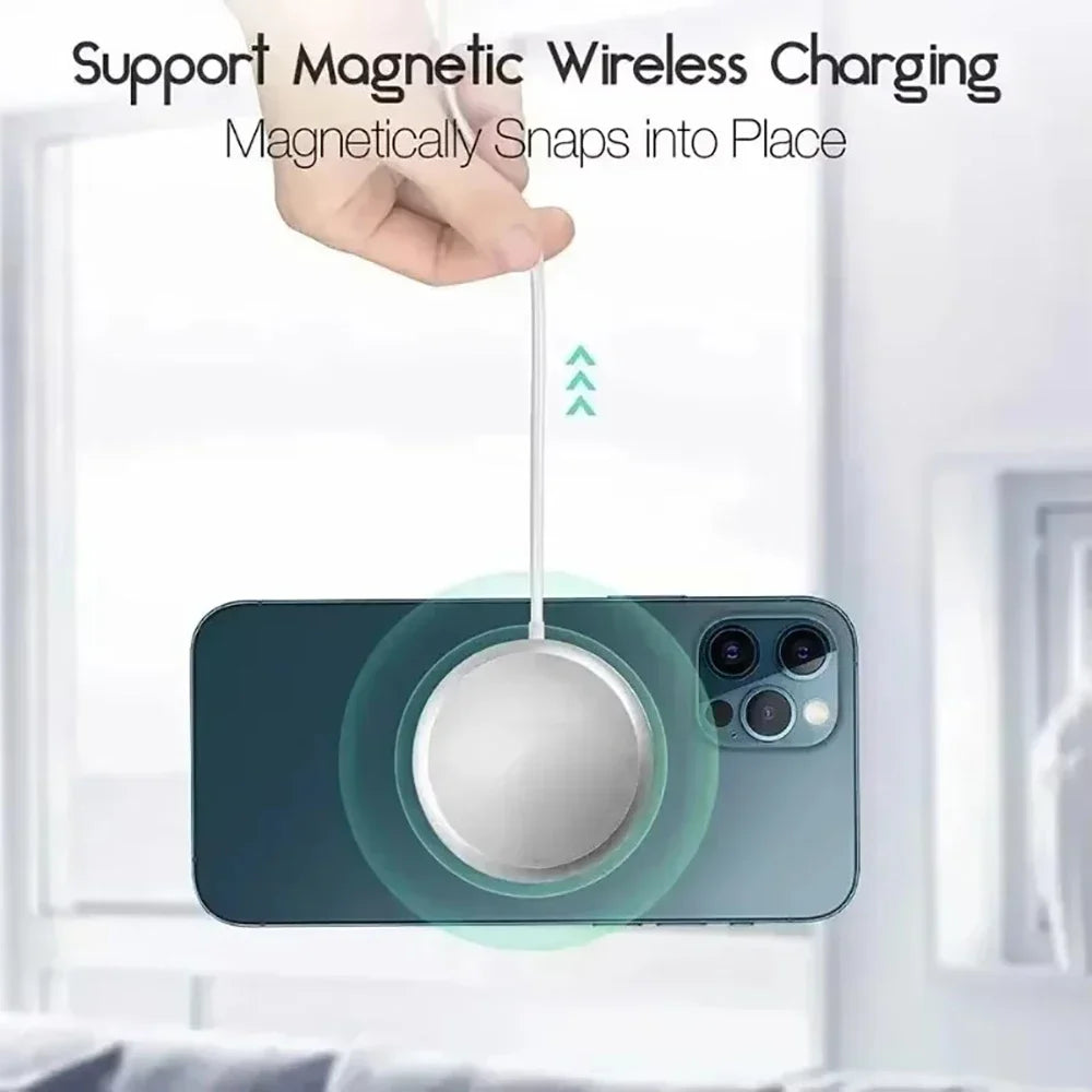 Magnetic Wireless Charger Fast Charging Pad Stand With Type C Cable For iPhone 15 14 13 12 Pro Max Phone Chargers Dock Station