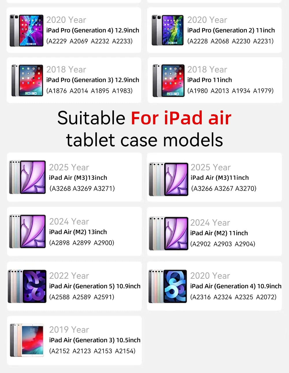 For iPad Magnetic 10 Generation Case For iPad Pro 12.9 11 13 M2 M3 M4 Cover For iPad Air 5 4 3 9/8/7th10.2 10.9in A16 ipad case