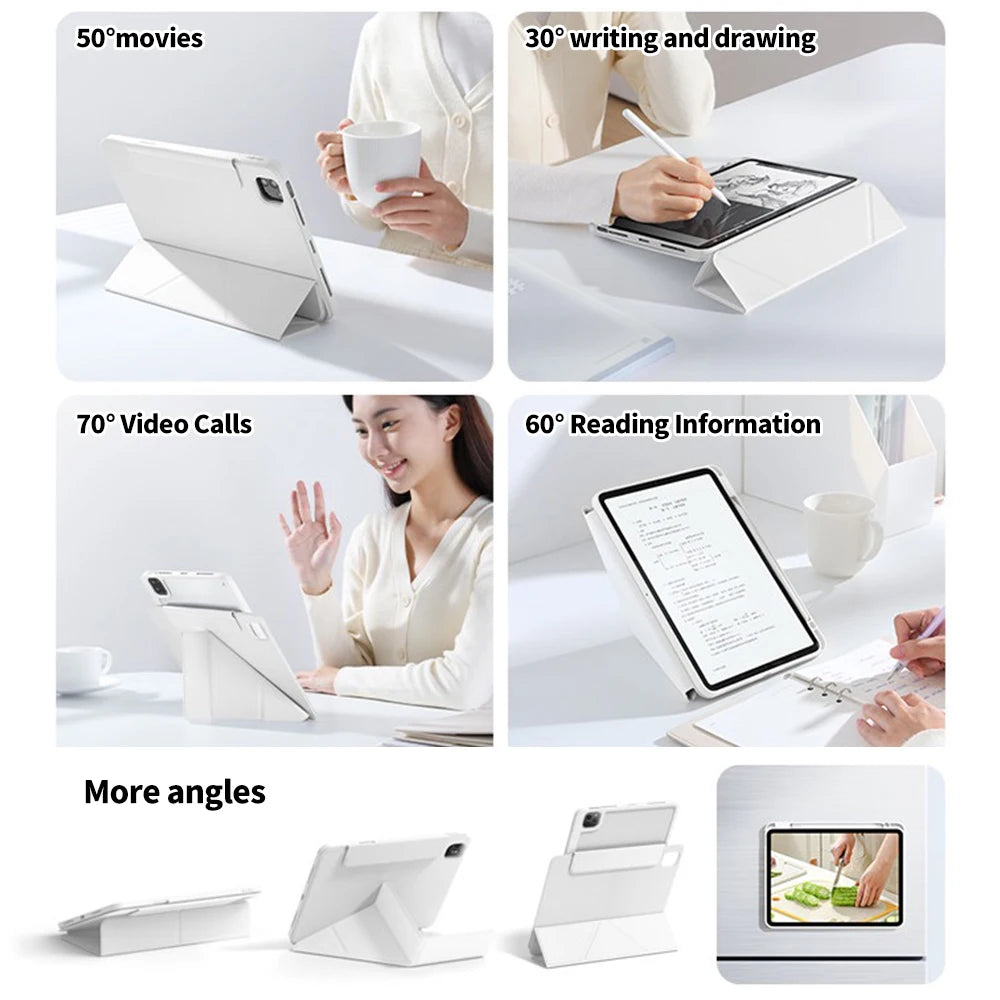For iPad Magnetic 10 Generation Case For iPad Pro 12.9 11 13 M2 M3 M4 Cover For iPad Air 5 4 3 9/8/7th10.2 10.9in A16 ipad case