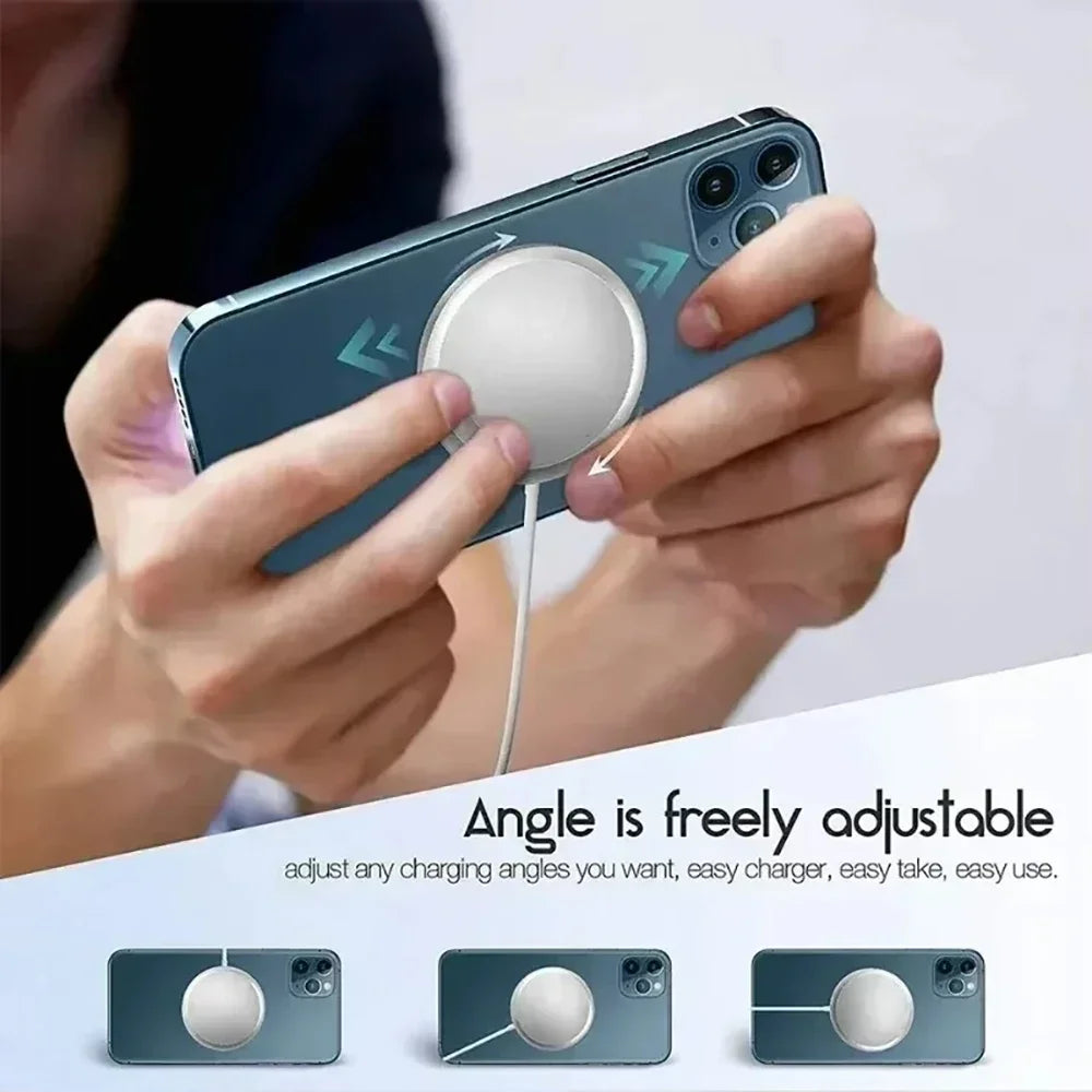 Magnetic Wireless Charger Fast Charging Pad Stand With Type C Cable For iPhone 15 14 13 12 Pro Max Phone Chargers Dock Station