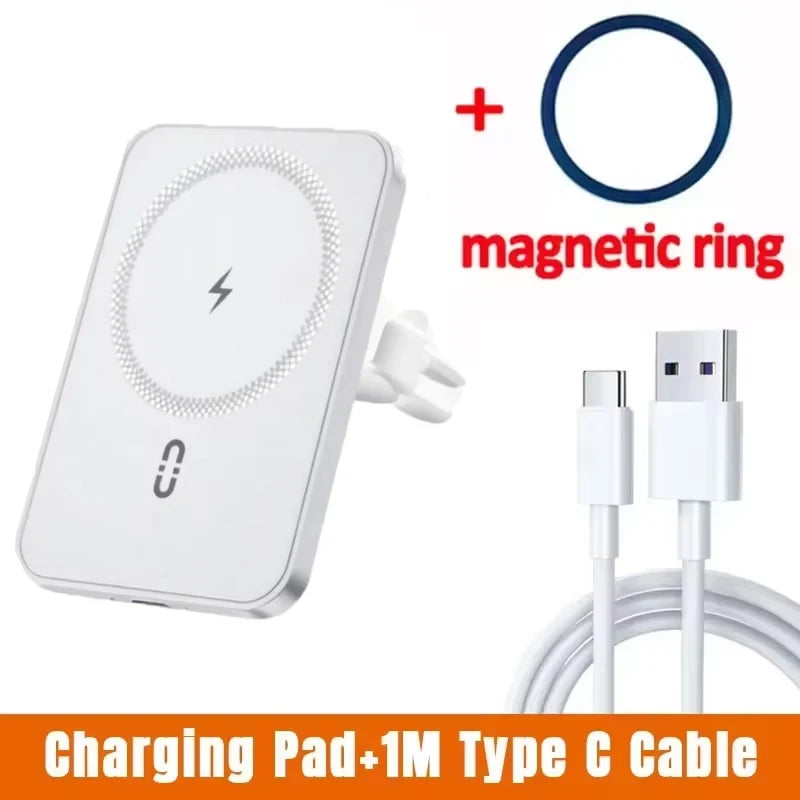 30W Magnetic Wireless Car Charger Air Vent Clip Phone Holder For Magsafe iPhone 16 15 14 13 12 Pro Max Fast Car Charging Stand