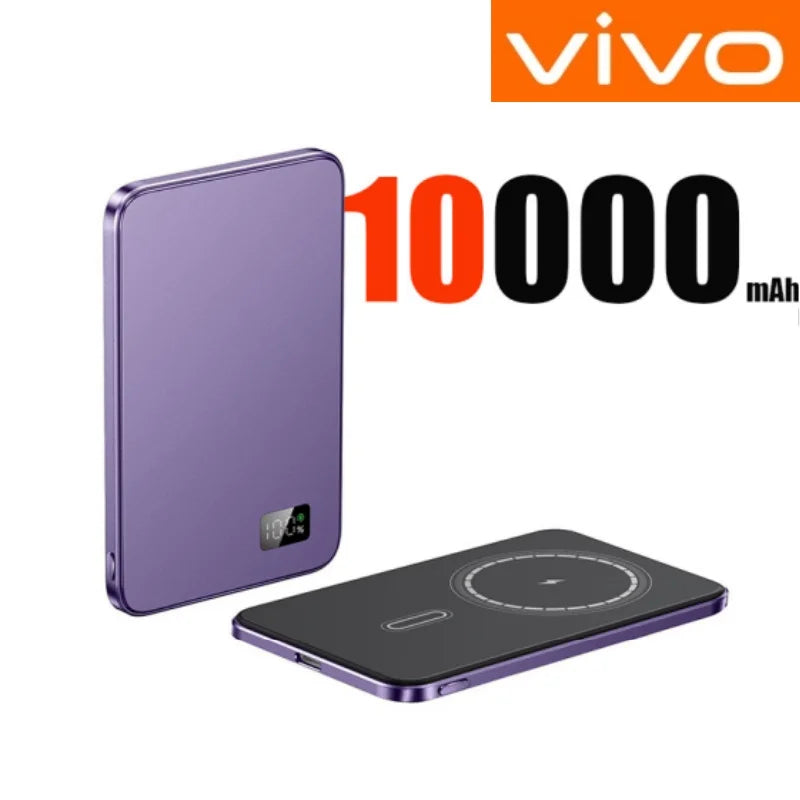 VIVO Magnetic Thin Wireless Power Bank PD25W Fast Charge 50000mAh Portable External Backup Battery For Magsafe For IPhone Xiaomi