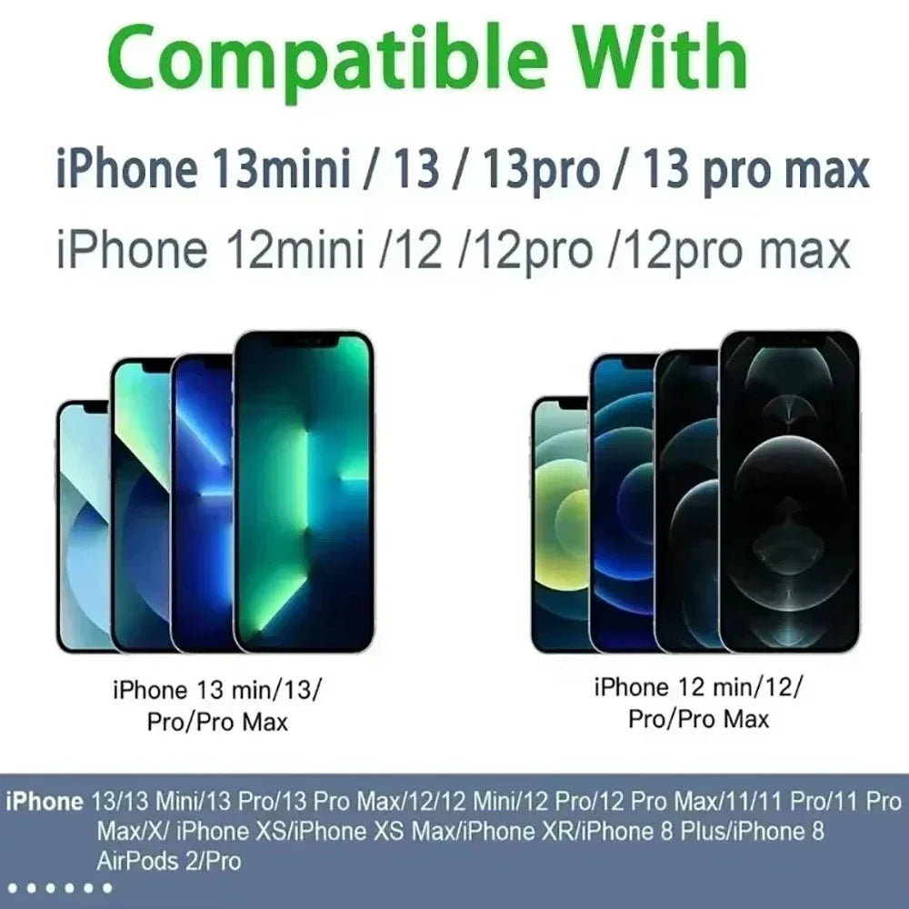 Magnetic Wireless Charger Fast Charging Pad Stand With Type C Cable For iPhone 15 14 13 12 Pro Max Phone Chargers Dock Station