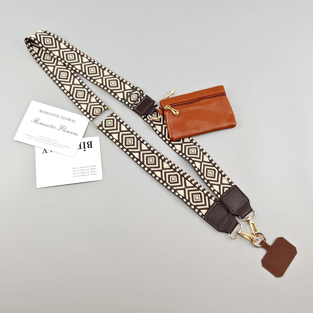 Adjustable Crossbody Mobile Phone Lanyard Strap Anti-lost Cell Phone Case Pendant With Zippered Wallet Card Gasket Coin Purse