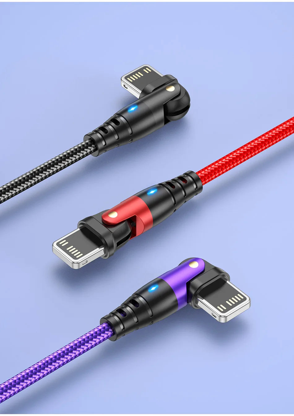 USLION 3A USB Cable For iPhone Cable 14 13 12 11 Pro Max Xs Xr X 8 plus iPad Air Mini Fast Charging Data Cord For iPhone Charger