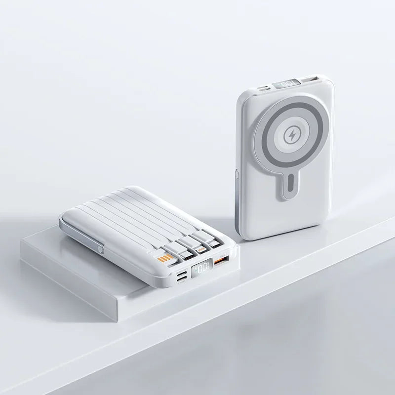 10000mAh  Wireless magnetic power bank 22.5W super fast charging  suitable for watches, mobile power banks, lightweight and thin