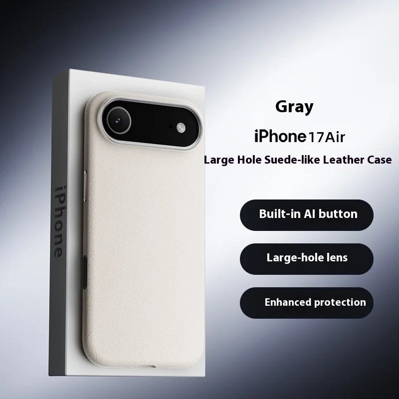 Case For Iphone 17 Pro Max 17 Ari Protect Case Plain Leather Material Built In Magnetic Attraction Anti Slip Anti Fall Accessory