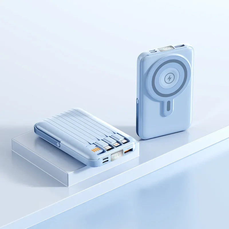 10000mAh  Wireless magnetic power bank 22.5W super fast charging  suitable for watches, mobile power banks, lightweight and thin