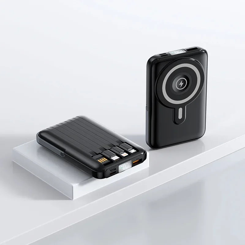 10000mAh  Wireless magnetic power bank 22.5W super fast charging  suitable for watches, mobile power banks, lightweight and thin