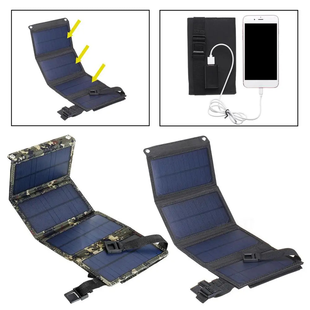 USB Foldable Solar Panel Portable Flexible Small Waterproof 5V Folding Solar Panels Cells For Mobile Phone Battery Charger