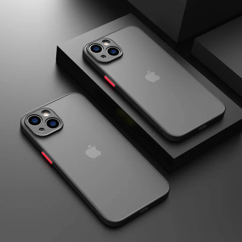 New Armor Bumper Shockproof Phone Case For iPhone 15 11 12 13 Mini 14 Pro Silicone Hard Cover Capa