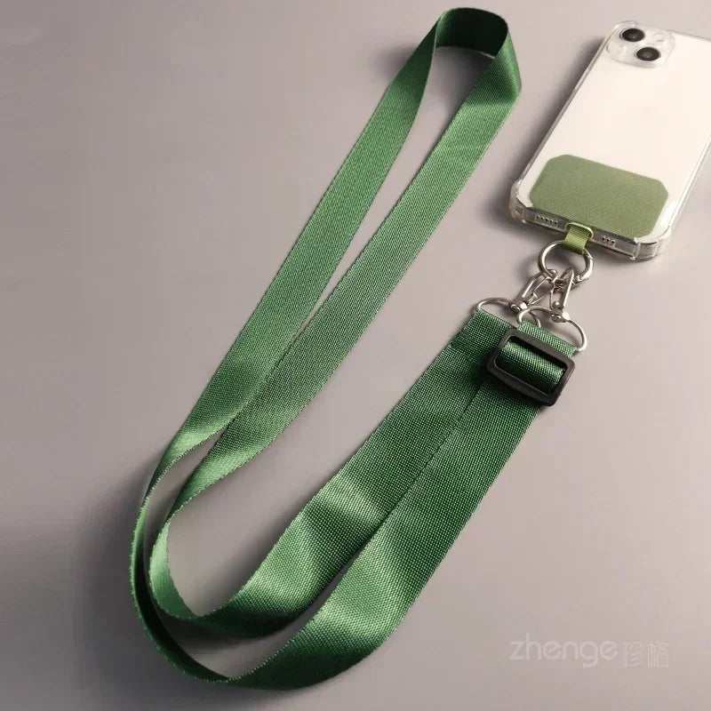 Adjustable Mobile Phone Lanyard Woven Twill Phone Case Universal Strap Clip Type Can Be Slung Diagonally or Neck Strap Charm