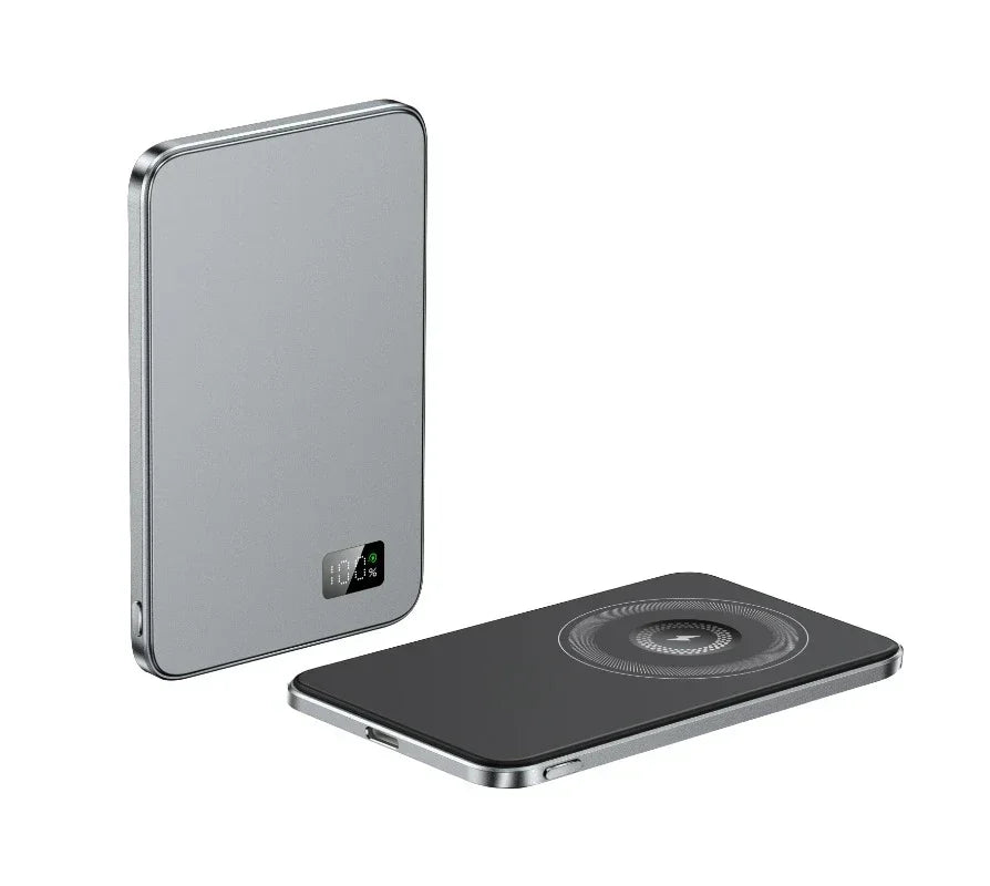 New Ultra thin Alloy Powerbank Magnetic Power Bank Wireless Fast Charger For iPhone 15 14 13 12 Backup battery For Magsafe