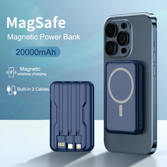 20000mAh Magsafe Power Bank Fast Charging Portable Charger Magnetic Wireless Charger Powerbank for iPhone 16 15 14 13 12 pro Max