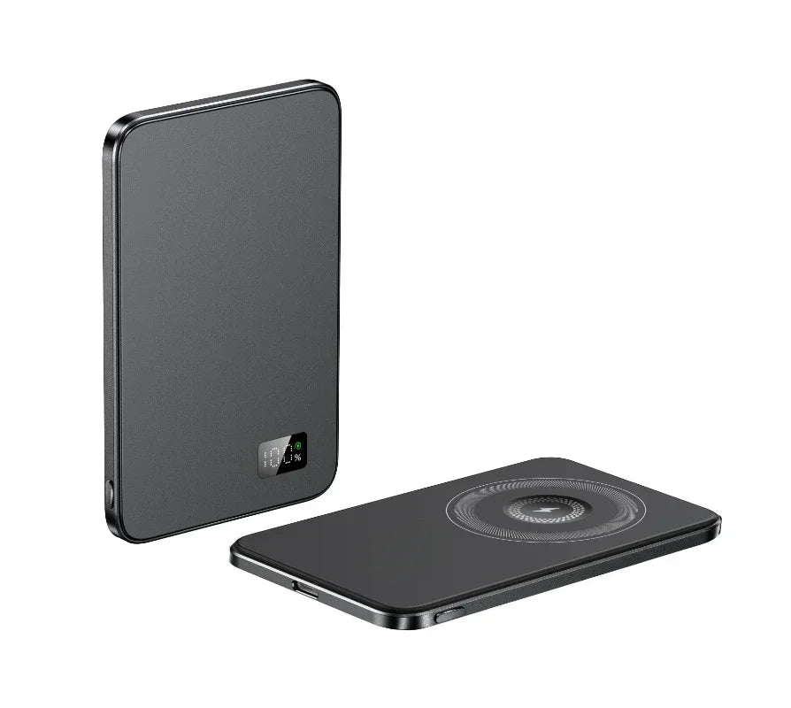 New Ultra thin Alloy Powerbank Magnetic Power Bank Wireless Fast Charger For iPhone 15 14 13 12 Backup battery For Magsafe