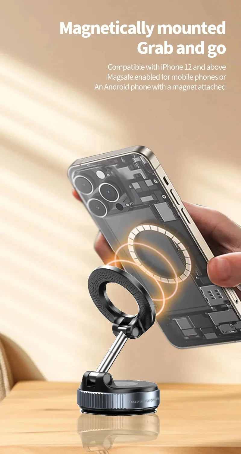 Xiaomi Super Strong Magnetic Phone Holder Foldable Design 360° Adjustable Vacuum Car Mount For Car Desk Phone Holder 2025