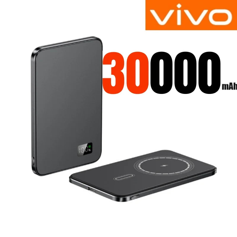 VIVO Magnetic Thin Wireless Power Bank PD25W Fast Charge 50000mAh Portable External Backup Battery For Magsafe For IPhone Xiaomi