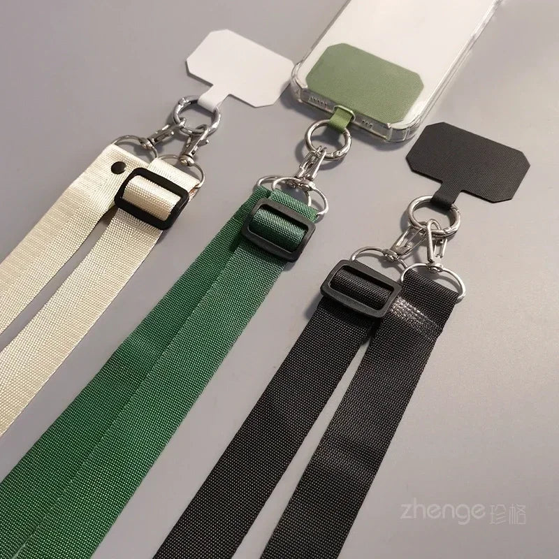 Adjustable Mobile Phone Lanyard Woven Twill Phone Case Universal Strap Clip Type Can Be Slung Diagonally or Neck Strap Charm