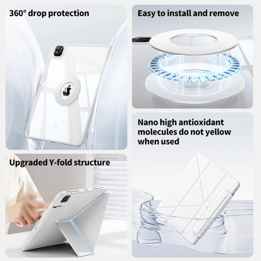 For iPad Magnetic 10 Generation Case For iPad Pro 12.9 11 13 M2 M3 M4 Cover For iPad Air 5 4 3 9/8/7th10.2 10.9in  A16 ipad case