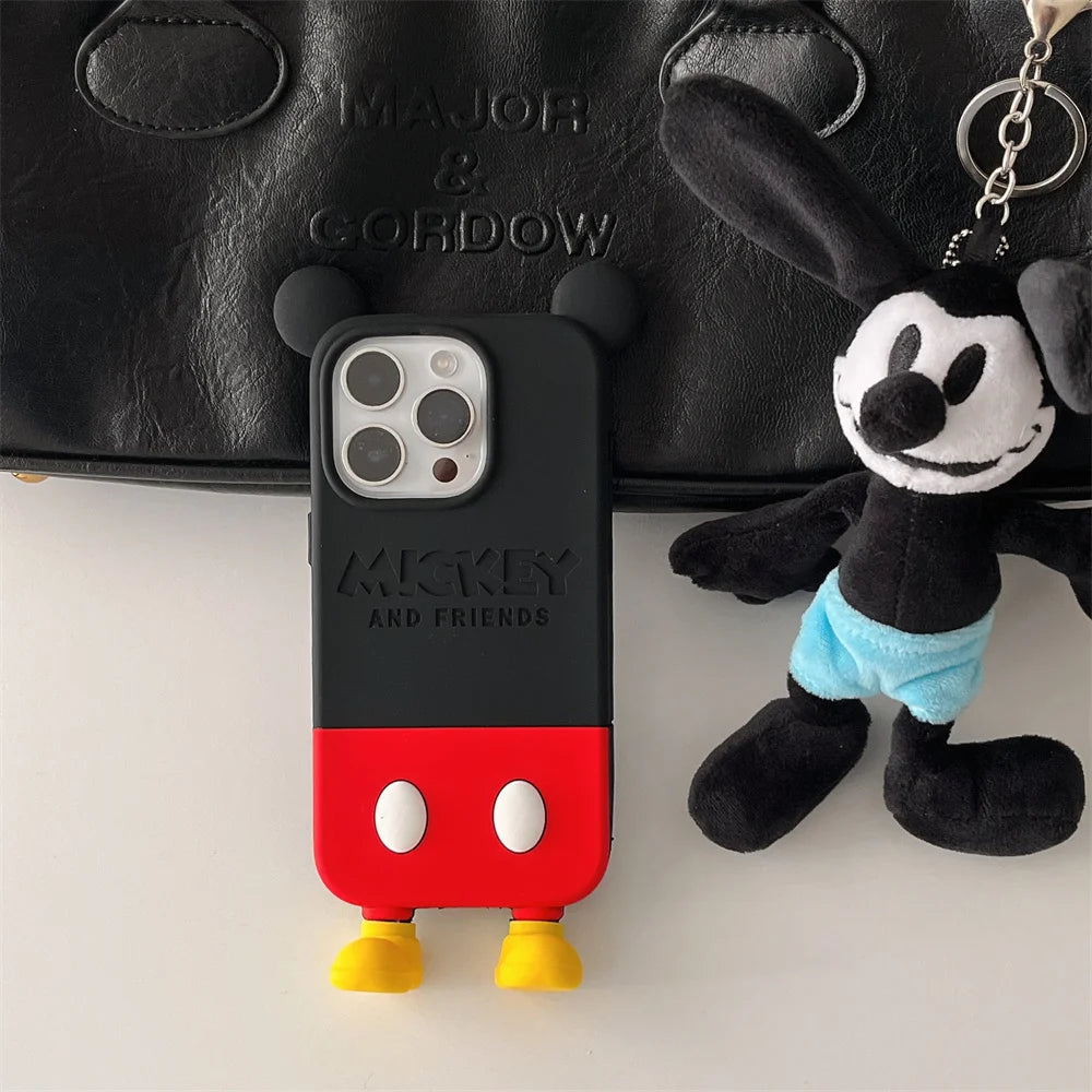 Cute Cartoon Sculpt Phone Case for IPhone16 15 14 13 12ProMax Silicone Soft TPU Anti-drop Shockproof Inclusive Back Cover Cases