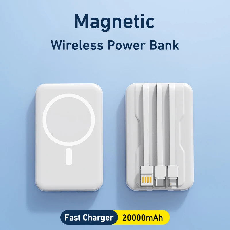 20000mAh Magsafe Power Bank Fast Charging Portable Charger Magnetic Wireless Charger Powerbank for iPhone 16 15 14 13 12 pro Max