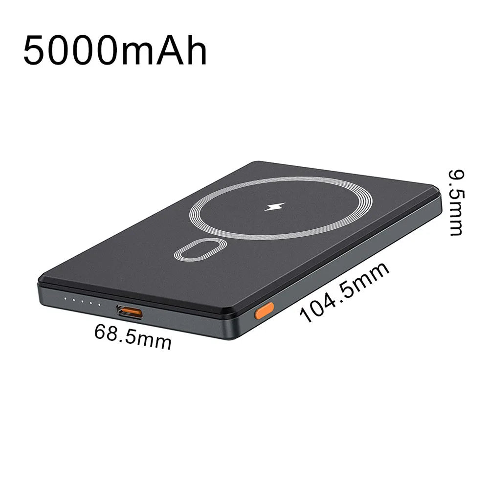 5000mAh Ultra Thin Magsafe Magnetic Power Bank USB TYPE C PD 20W Fast Charger Battery For iPhone 16 15 14 13 12 Pro Plus Pro Max