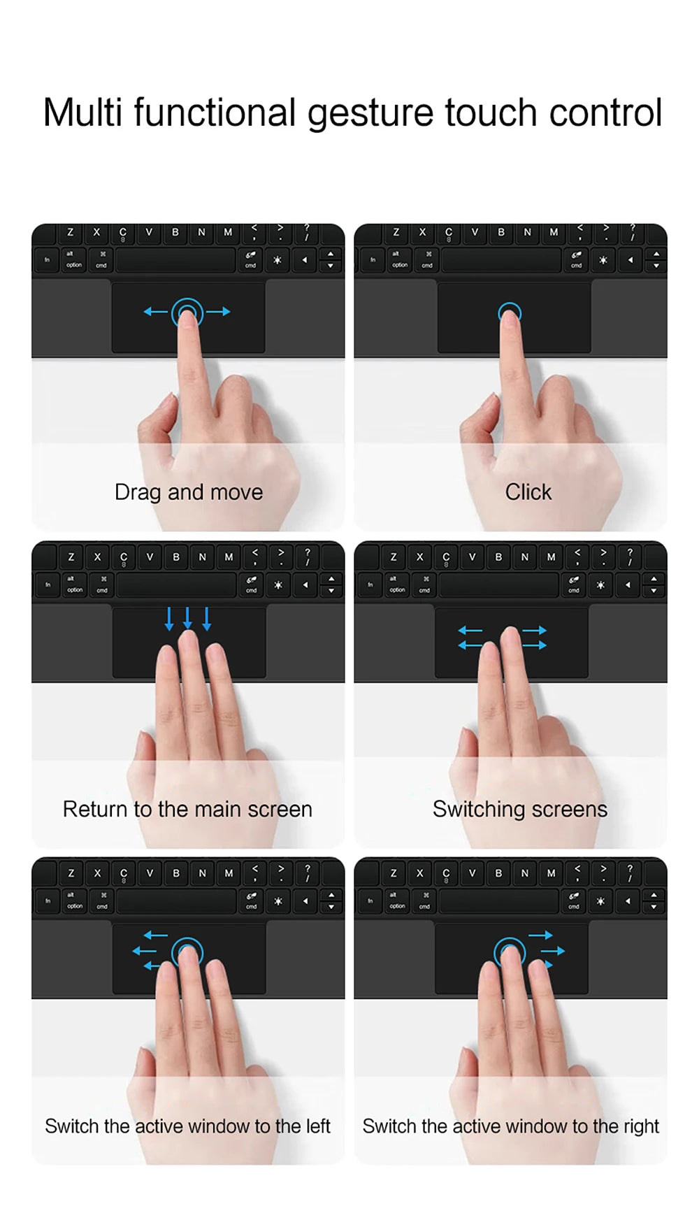 Magic Keyboard Folio For Samsung Galaxy Tab S10+ S10 Plus 12.4 inch Tablet Smart Case SM-X820 SM-X526 X826B keyboard cover