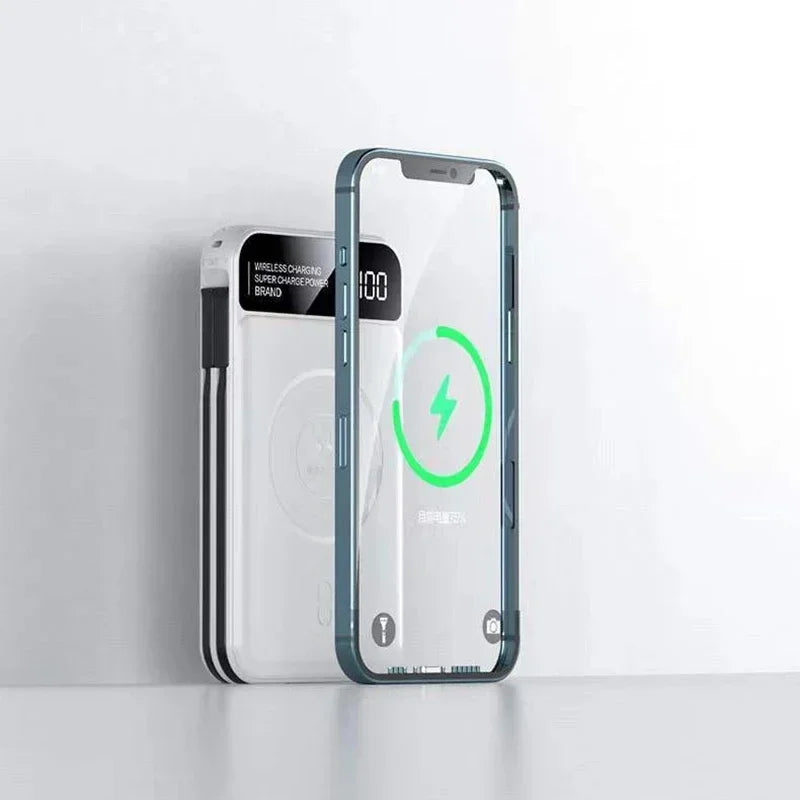 Lenovo Power Bank 50000mah Wireless Charging For Magsafe Magnetic Charging Built-in Wire Mobile Phone Battery For IPhone