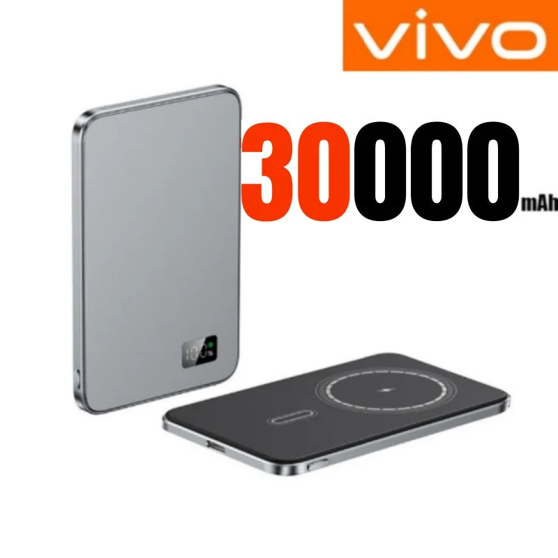 VIVO Magnetic Thin Wireless Power Bank PD25W Fast Charge 50000mAh Portable External Backup Battery For Magsafe For IPhone Xiaomi