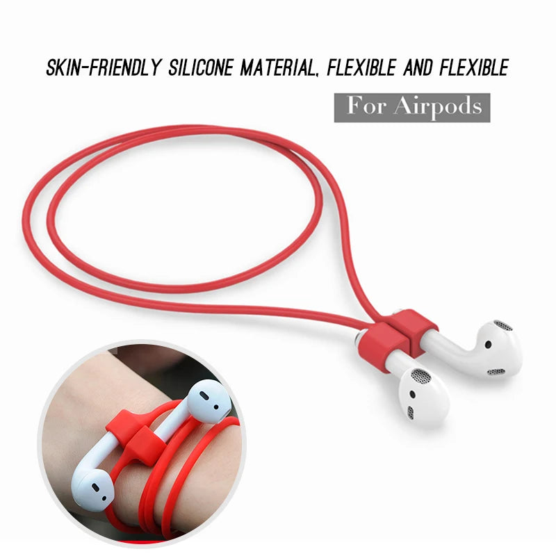 Earphone Strap for for AirPods 2 3 pro case accessories TWS Anti Lost Strap Silicone Rope for Bluetooth Earphones Silicone Cable