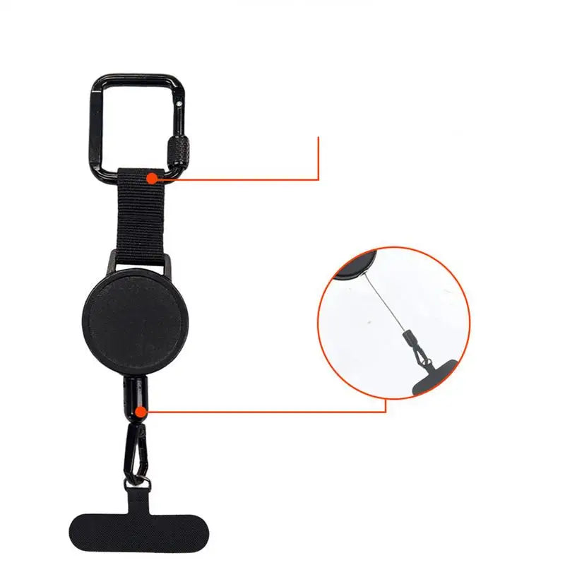 Retractable Anti-Theft Phone Lanyard Telescopic Smartphone Safety Tether Belt Clip Phone Holder Strap for Travel