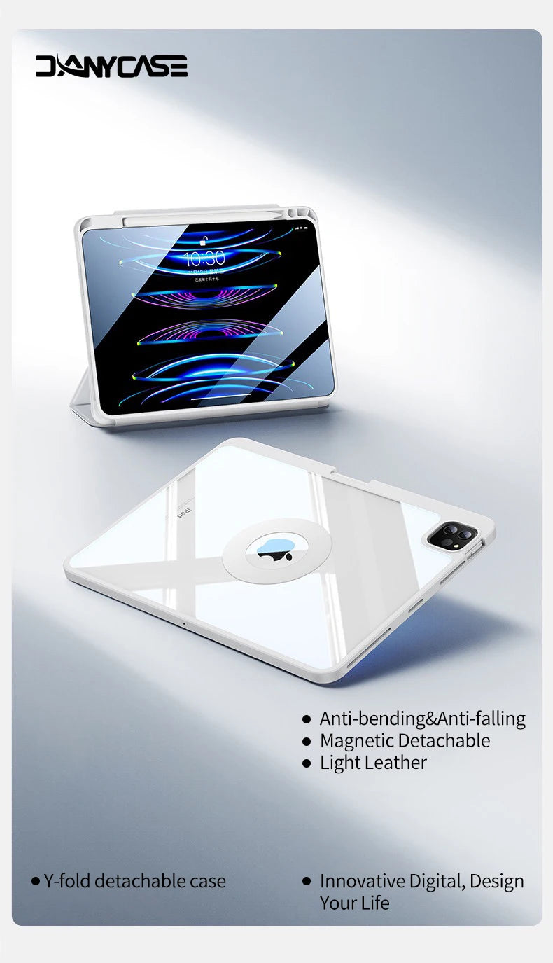 For iPad Magnetic 10 Generation Case For iPad Pro 12.9 11 13 M2 M3 M4 Cover For iPad Air 5 4 3 9/8/7th10.2 10.9in  A16 ipad case