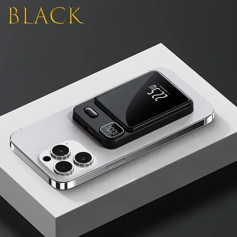 Portable Fast Charging Magnetic Power Bank for IPhone Magsafe  10000mAh Qi Wireless Charger Power Bank External Battery
