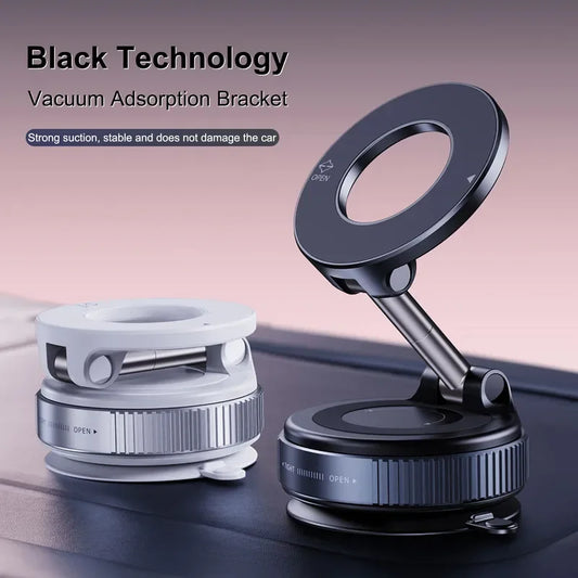 Car Mount Electric Vacuum Magnetic Holder Foldable Strong Suction Stand For Cell Phone