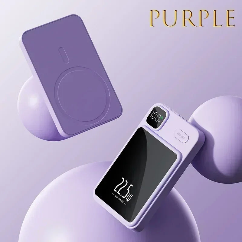 Portable Fast Charging Magnetic Power Bank for IPhone Magsafe  10000mAh Qi Wireless Charger Power Bank External Battery