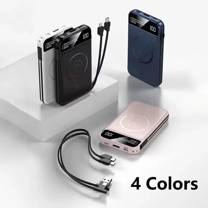 50000mAh Power Bank Wireless Fast Charging Magsafe Battery Magnetic Digital Display Power Bank For iPhone, Samsung
