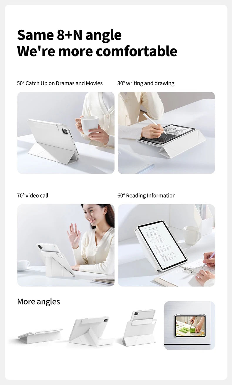 For iPad Magnetic 10 Generation Case For iPad Pro 12.9 11 13 M2 M3 M4 Cover For iPad Air 5 4 3 9/8/7th10.2 10.9in  A16 ipad case