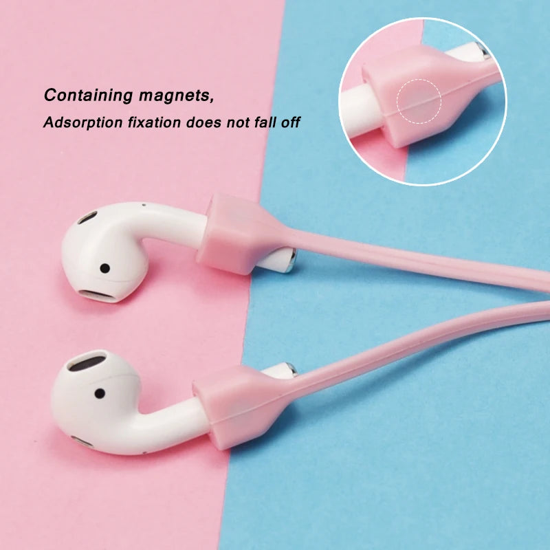 Earphone Strap for for AirPods 2 3 pro case accessories TWS Anti Lost Strap Silicone Rope for Bluetooth Earphones Silicone Cable