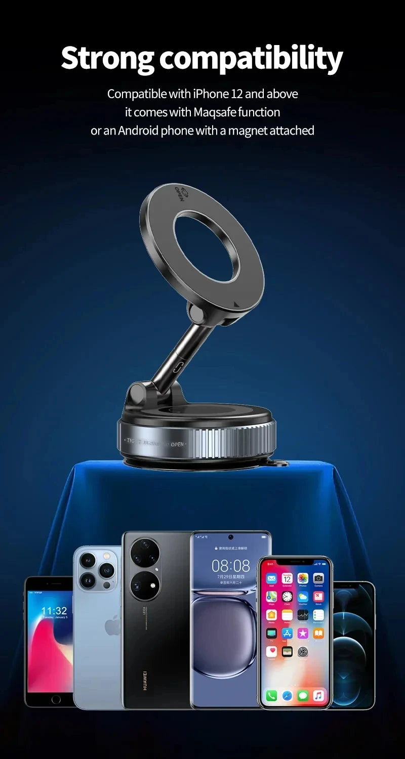 Xiaomi Super Strong Magnetic Phone Holder Foldable Design 360° Adjustable Vacuum Car Mount For Car Desk Phone Holder 2025