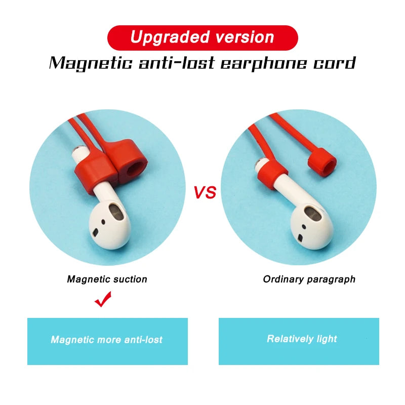 Earphone Strap for for AirPods 2 3 pro case accessories TWS Anti Lost Strap Silicone Rope for Bluetooth Earphones Silicone Cable