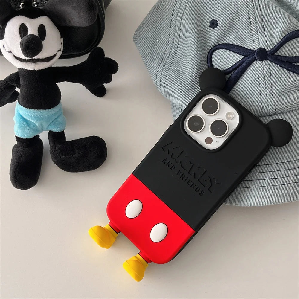 Cute Cartoon Sculpt Phone Case for IPhone16 15 14 13 12ProMax Silicone Soft TPU Anti-drop Shockproof Inclusive Back Cover Cases
