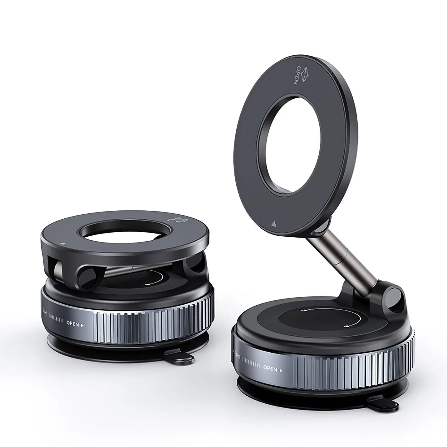 Car Mount Electric Vacuum Magnetic Holder Foldable Strong Suction Stand For Cell Phone