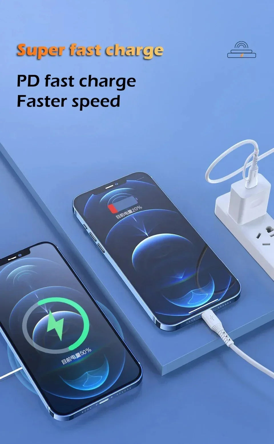 Magnetic Wireless Charger  Fast Charging Pad Stand With Type C Cable For iPhone 15 14 13 12 Pro Max Phone Chargers Dock Station
