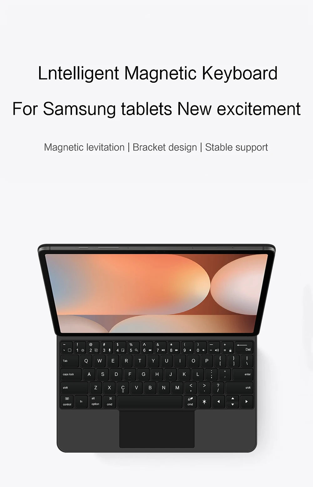 Magic Keyboard Folio For Samsung Galaxy Tab S10+ S10 Plus 12.4 inch Tablet Smart Case SM-X820 SM-X526 X826B keyboard cover