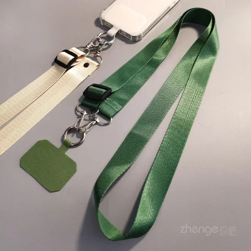 Adjustable Mobile Phone Lanyard Woven Twill Phone Case Universal Strap Clip Type Can Be Slung Diagonally or Neck Strap Charm