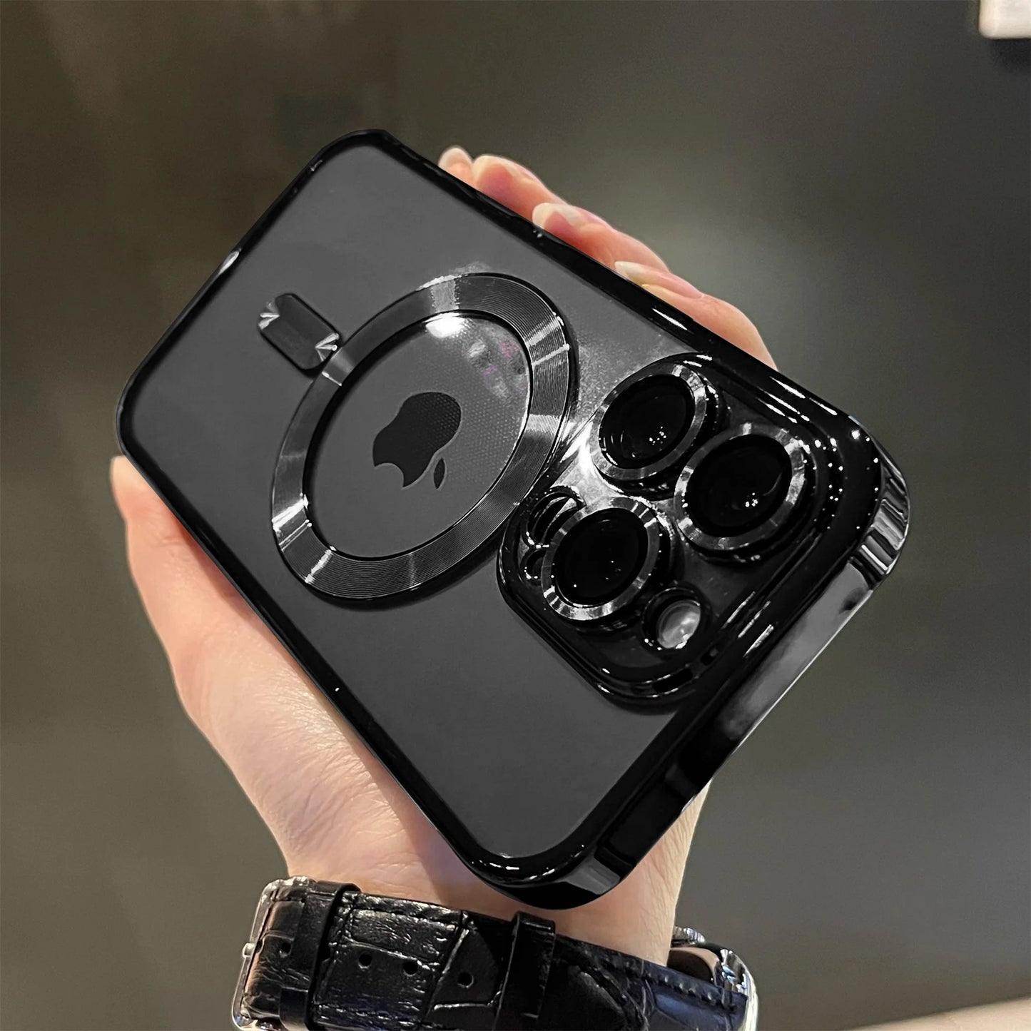 Luxury Magnetic Plating Clear Case For Magsafe Wireless Charging iPhone 13 14 15 16 Pro Max Plus Shockproof Silicone Cover