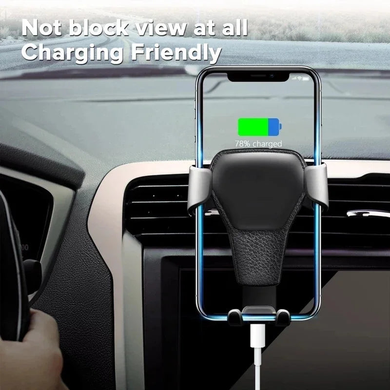 Gravity Car Phone Holder Air Vent Clip Mount Mobile Cell Stand Smartphone GPS Support for IPhone 13 12  Samsung Phone