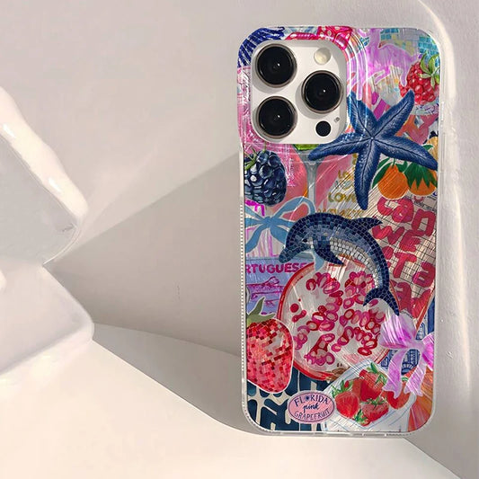 Seaside Scenery Wave Beach Pattern Phone CaseFor iPhone 15 16 13 12 11 14 Pro Max 16E XS XR Max 7 8 16 Plus SE2 Shockproof Cover