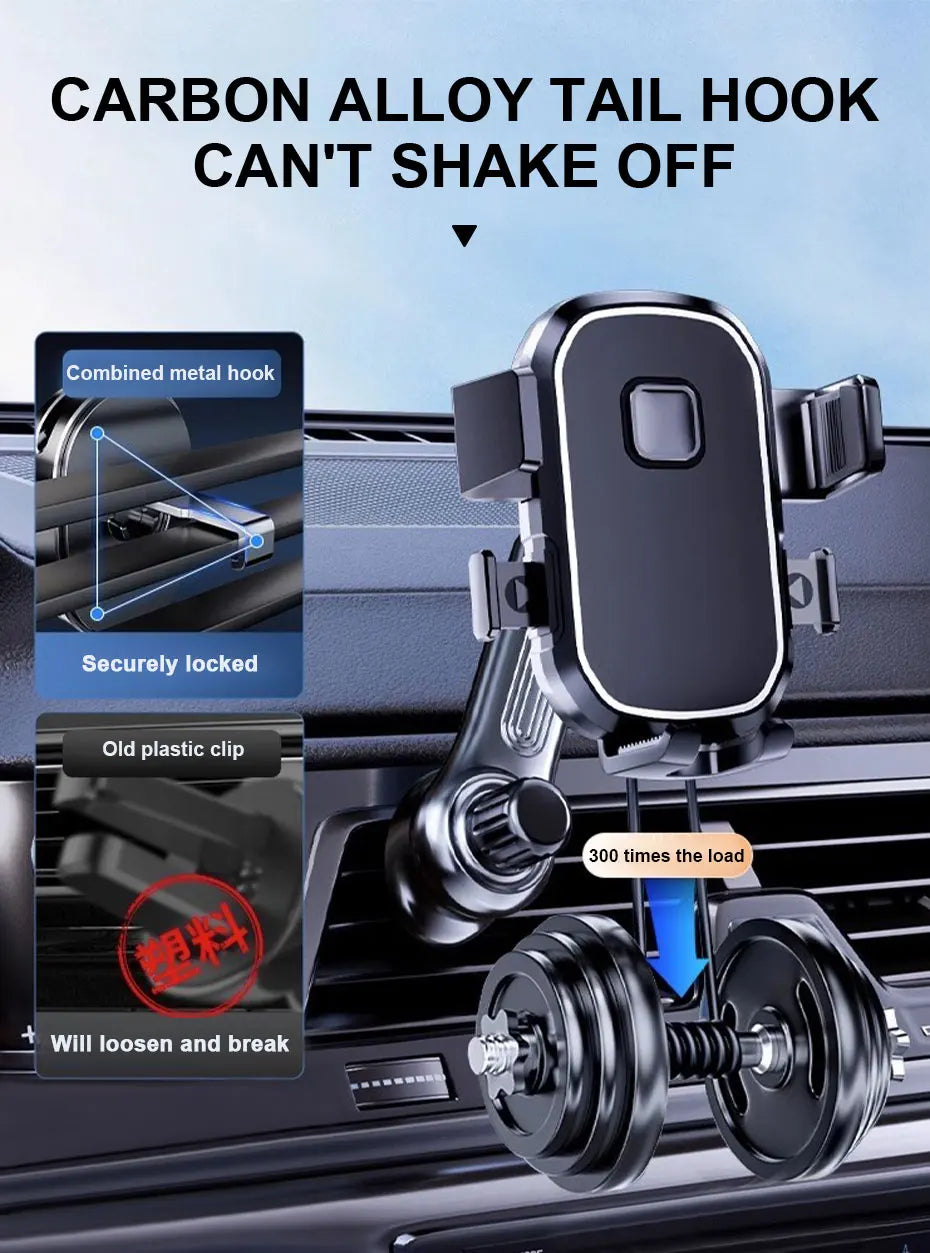 BLALION Car Phone Holder Gravity GPS Support 360 Degree Rotatable Anti Shaking Car Air Vent Mount For IPhone Pro Xiaomi Samsung